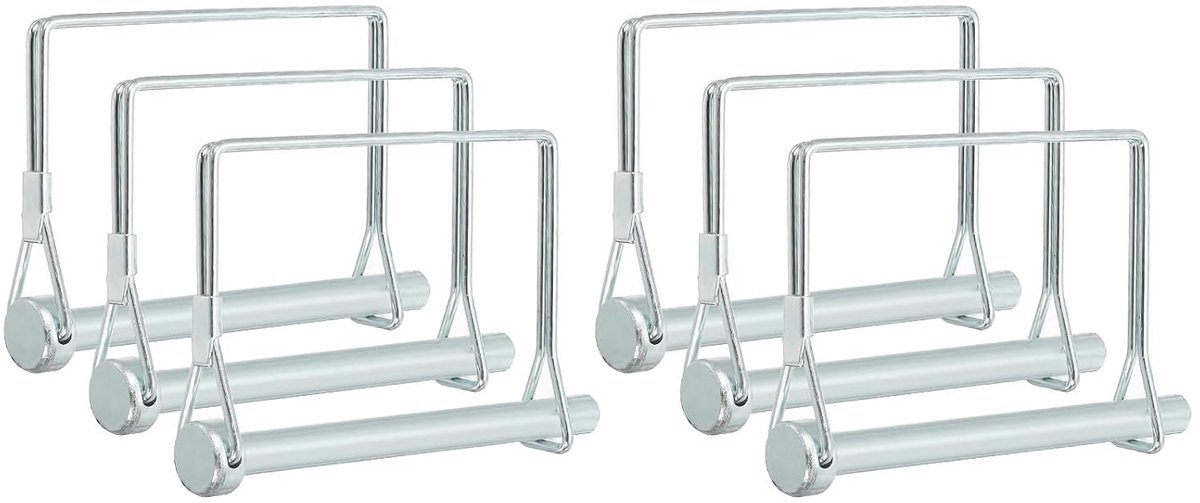 Koppelingsbouten voor aanhangers, 5/16 x 3 – 9/16 inch, 6 stuks vierkante draadvergrendeling, pennen, vergrendeling, as, bouten, koppeling, stopcontact, Vigoria-veiligheid voor