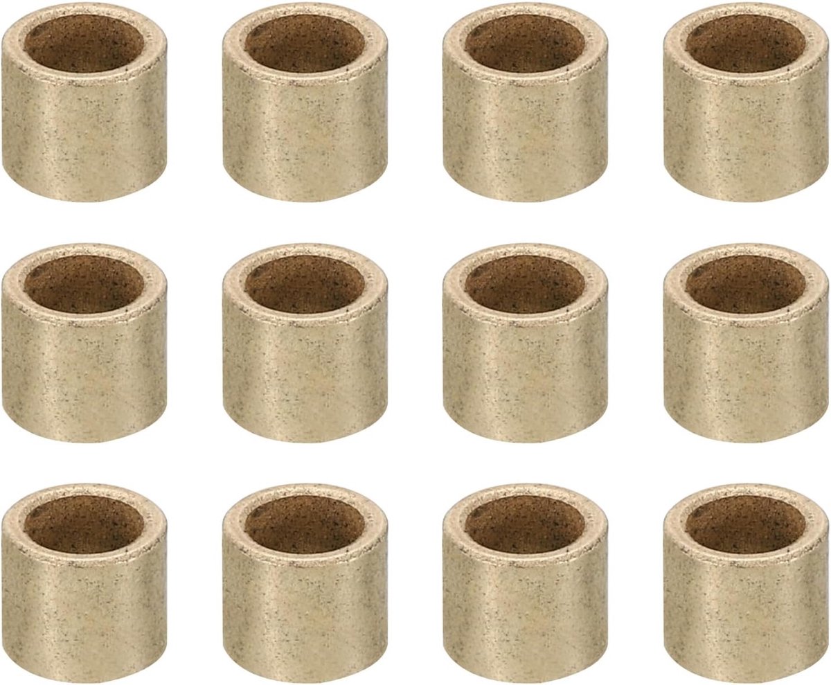 M5 messing afstandhouders, 12 stuks metalen afstandhouder messing 5 mm ID x 7 mm OD x 6 mm L messing afstandhouders schroef afstandhouder voor 1/5 inch of M5 schroef