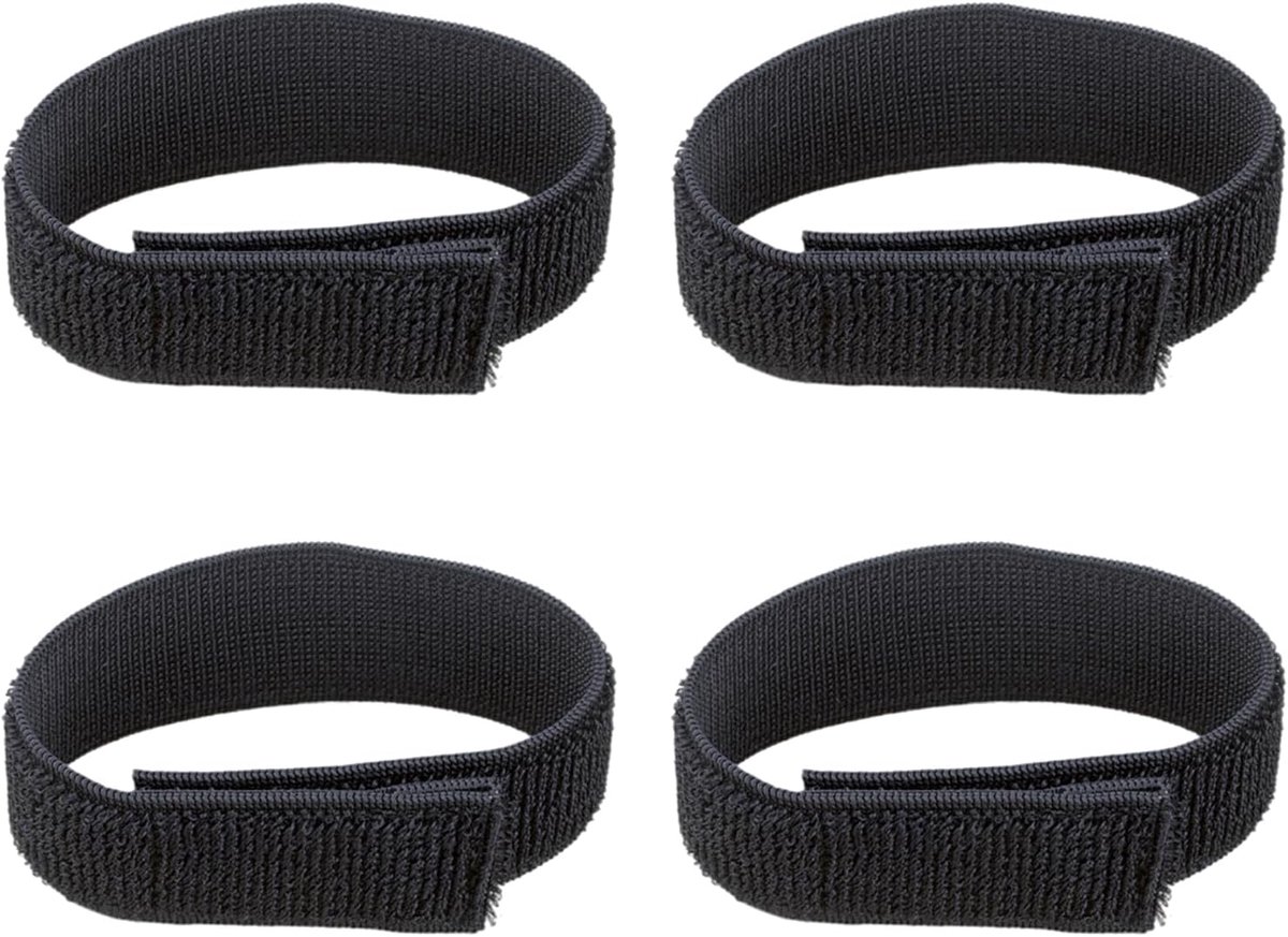 4 stuks broekklemmen, zeer elastisch broekrubber, klittenbandsluiting, fietsbroekklem, beschermband, fietsbroek, ideaal voor wandelen, vissen, jagen, fietsen, tuinieren, militaire uniformen