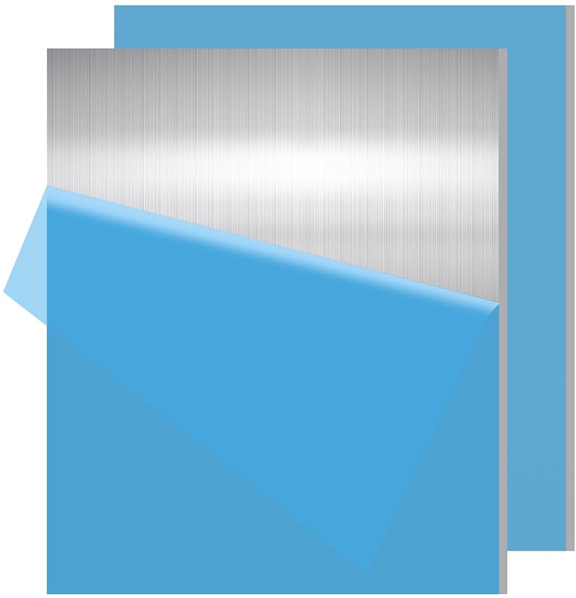 Set van 2 aluminium platen 6061 6,3 x 20,3 x 30,5 cm, aluminium platen met beschermende folie, hittebehandeld aluminium platte stang voor doe-het-zelf, industrie