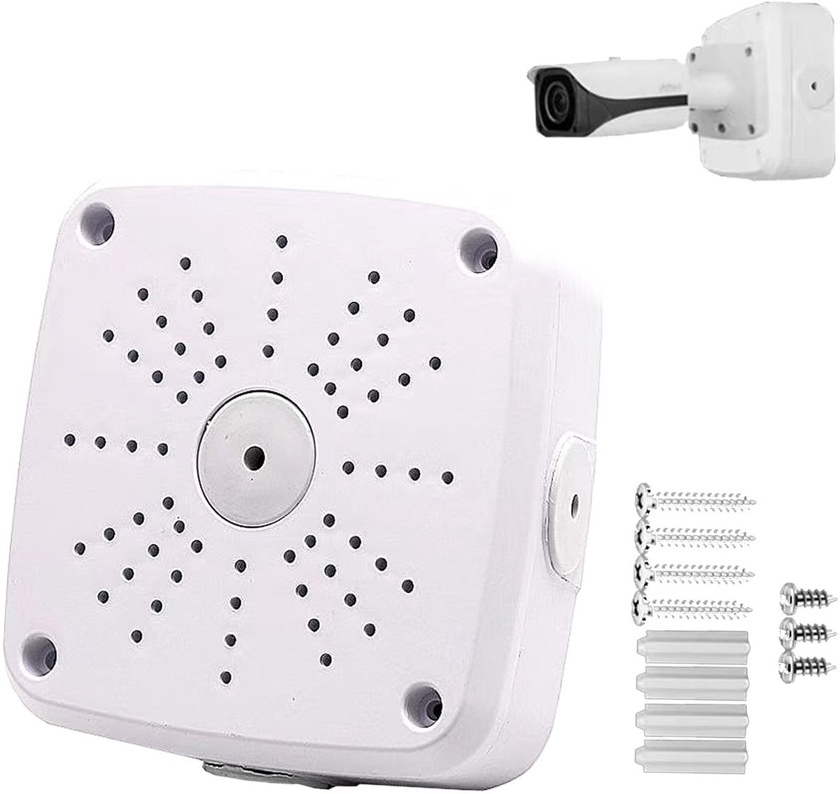 camera- en koepelmontagedoos, kabelhouder, binnenbekleding voor dome-camera, basisaansluitdoos