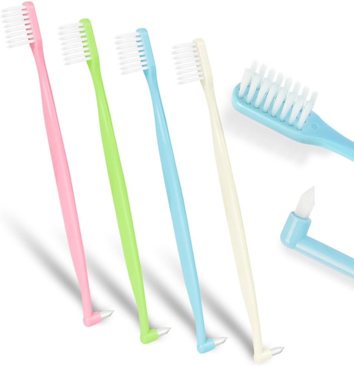 Tuft Tandenborstel, 4 Stuks Slanke Interspace Tanden Borstel，Draagbare Handtandenborstels Voor Detailreiniging Van Beugels, Reiniging Van Orthodontische Beugels En Bruggen