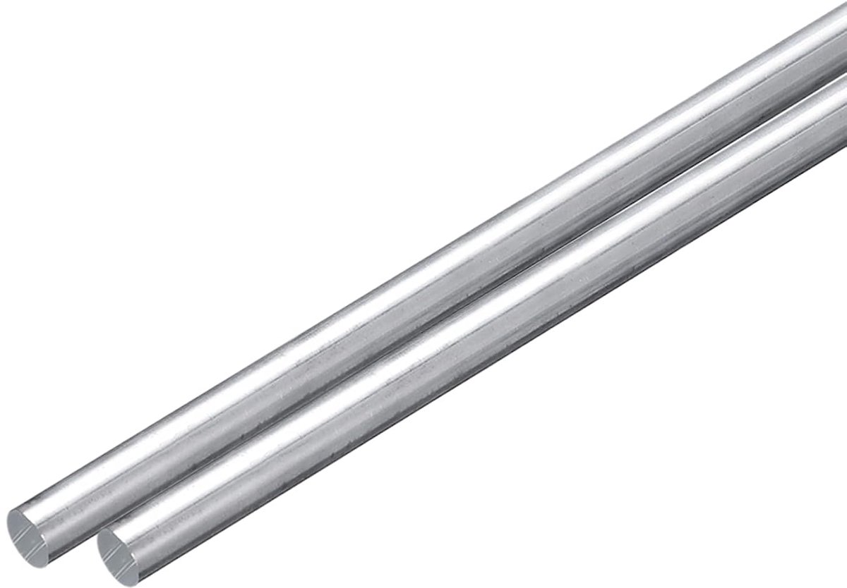 2 stuks 3/8 inch diameter, ronde aluminium staaf, 305 mm lang, 6063 aluminium ronde staaf, massief draaibankstaaf, materiaal voor industrie, bouw, doe-het-zelf knutselwerk