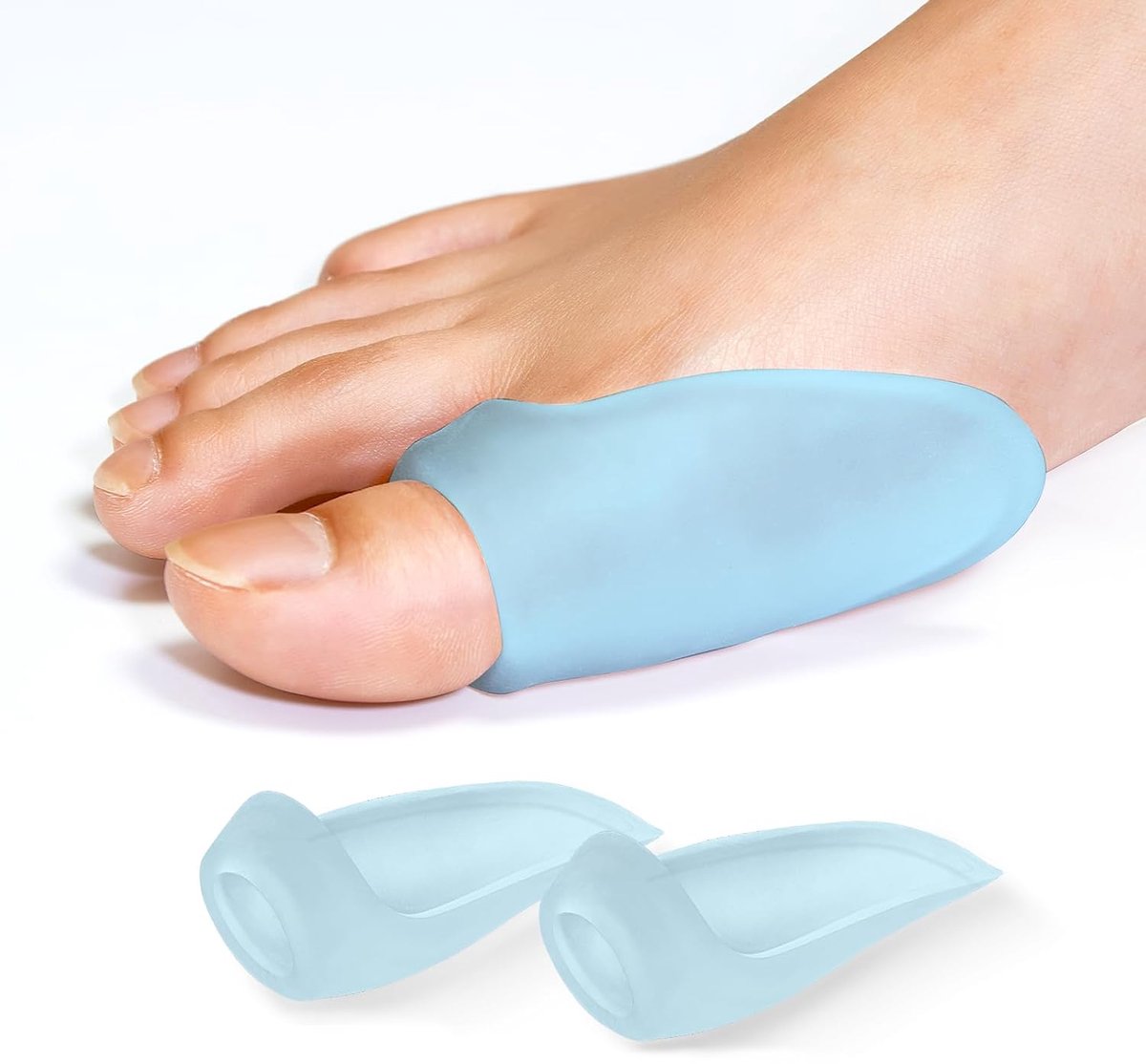 10 stuks eeltknobbelbeschermers, eeltjesbeschermers ter demping van de voet, geavanceerde pads om pijn te verlichten en druk te absorberen, blauw