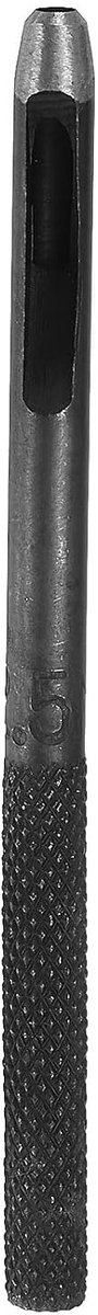 Gatstans voor leer, 2,5 mm, rond, kabel van koolstofstaal, voor armbanden, horloges, afdichtingen, reparatie, handwerk, leer, zwart