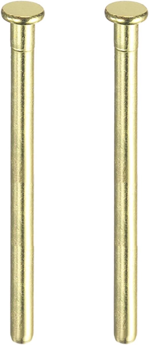 2 stuks 3,5 inch scharnierpennen voor deurscharnieren, afneembare veiligheidspennen geborstelde binnendeurscharnieren als vervanging voor houten deuren, goud