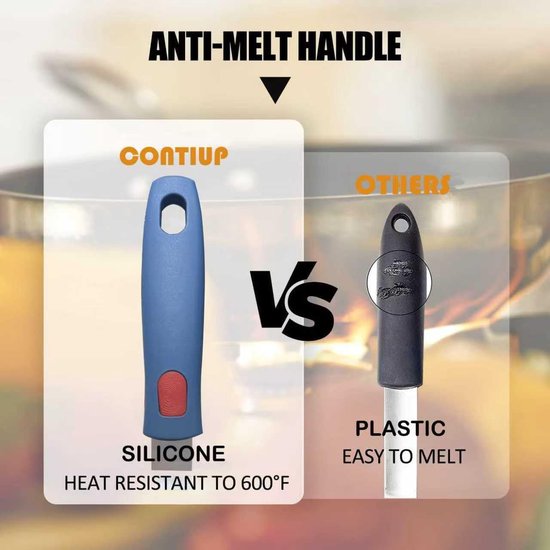 Kitchen Spatel siliconen kunststof brede pannenkoekenspatel sleufspatel silicone BPA-vrij, ideaal kookgerei voor vis, eieren, pannenkoeken, blauw — afbeelding 3