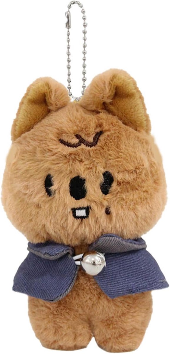 Kids SKZOO pluchen speeltjes 12 cm – "Magische School" serie – Sleutelhanger en rugtasbedeltje – Schattige verzamelknuffels – Perfect voor K-pop fans（Beer）