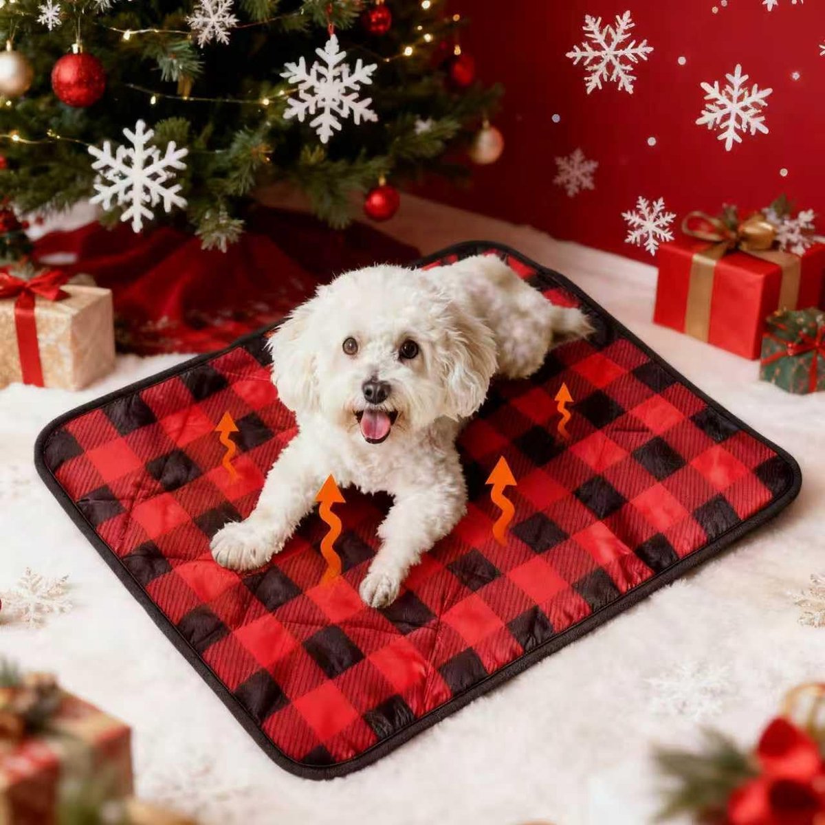 huisdiermat voor honden en katten, warme wintermat met antislip oppervlak, machinewasbaar, geen elektrische zelfverwarmende, ideaal voor huisdieren (46 x 61 cm)