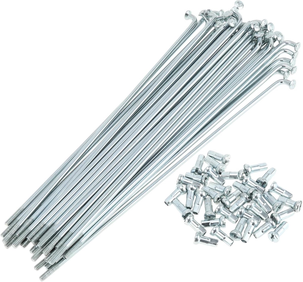 1 Set Universele Fiets Spaken 12G 159mm Lengte Fietswiel Spaken Nippel Zilverkleurig Gegalvaniseerd Koolstofstaal
