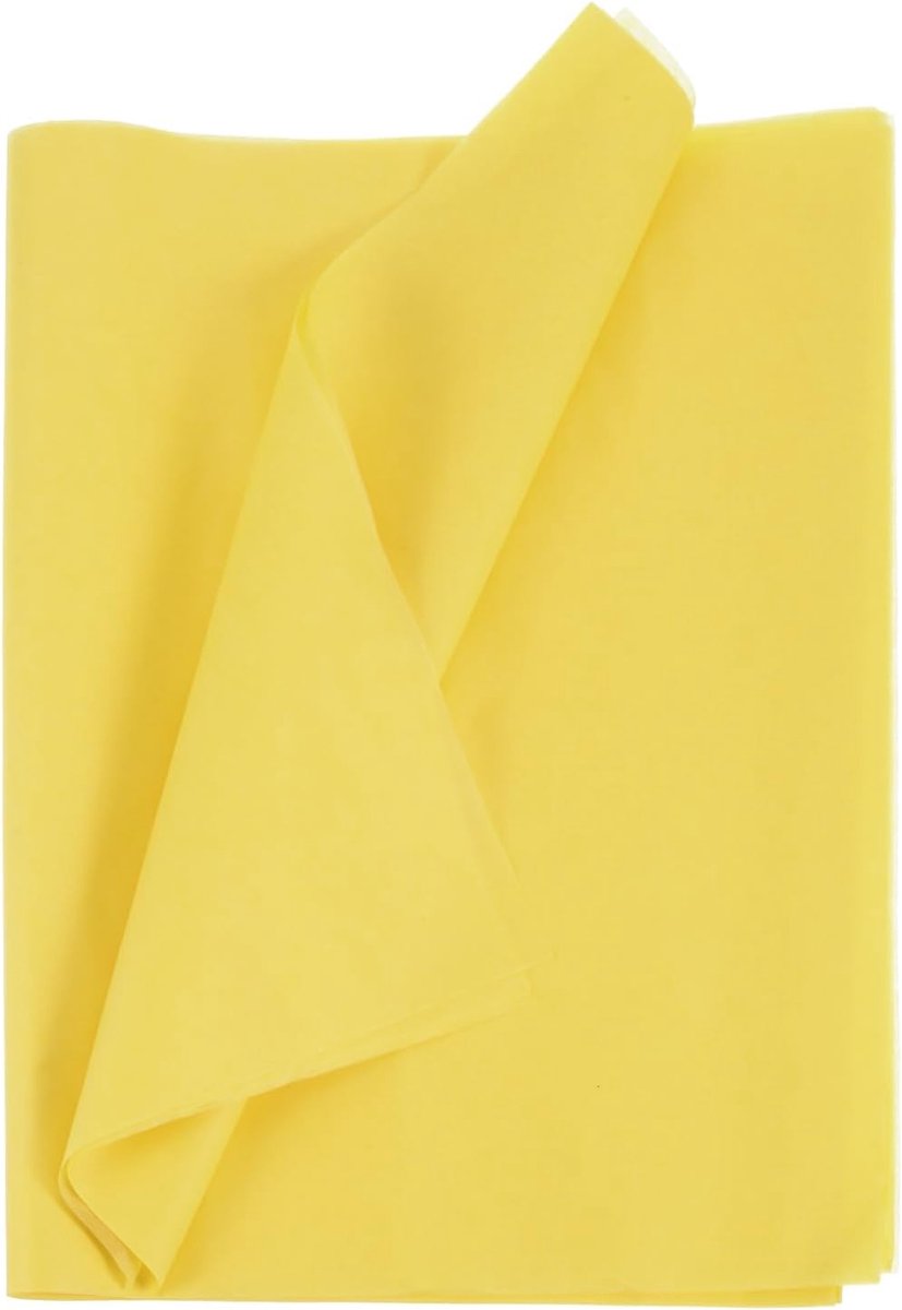 Zijdepapier 35 x 50 cm, zijdepapier voor cadeauzakjes, zijdepapier, lichtgeel voor cadeauverpakking, knutselen, verpakken