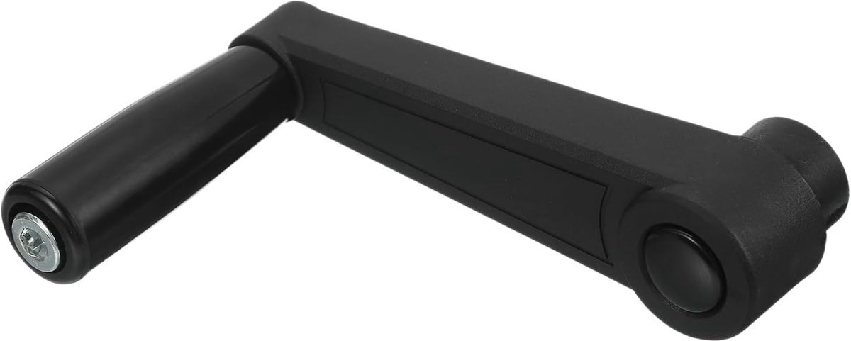 12 x 126 mm (diameter x L) draaibare handwielmachine-hendel, universele draaikrankgreep vervanging voor industriële freesmachine-freesmachine, zwart (rond gat)