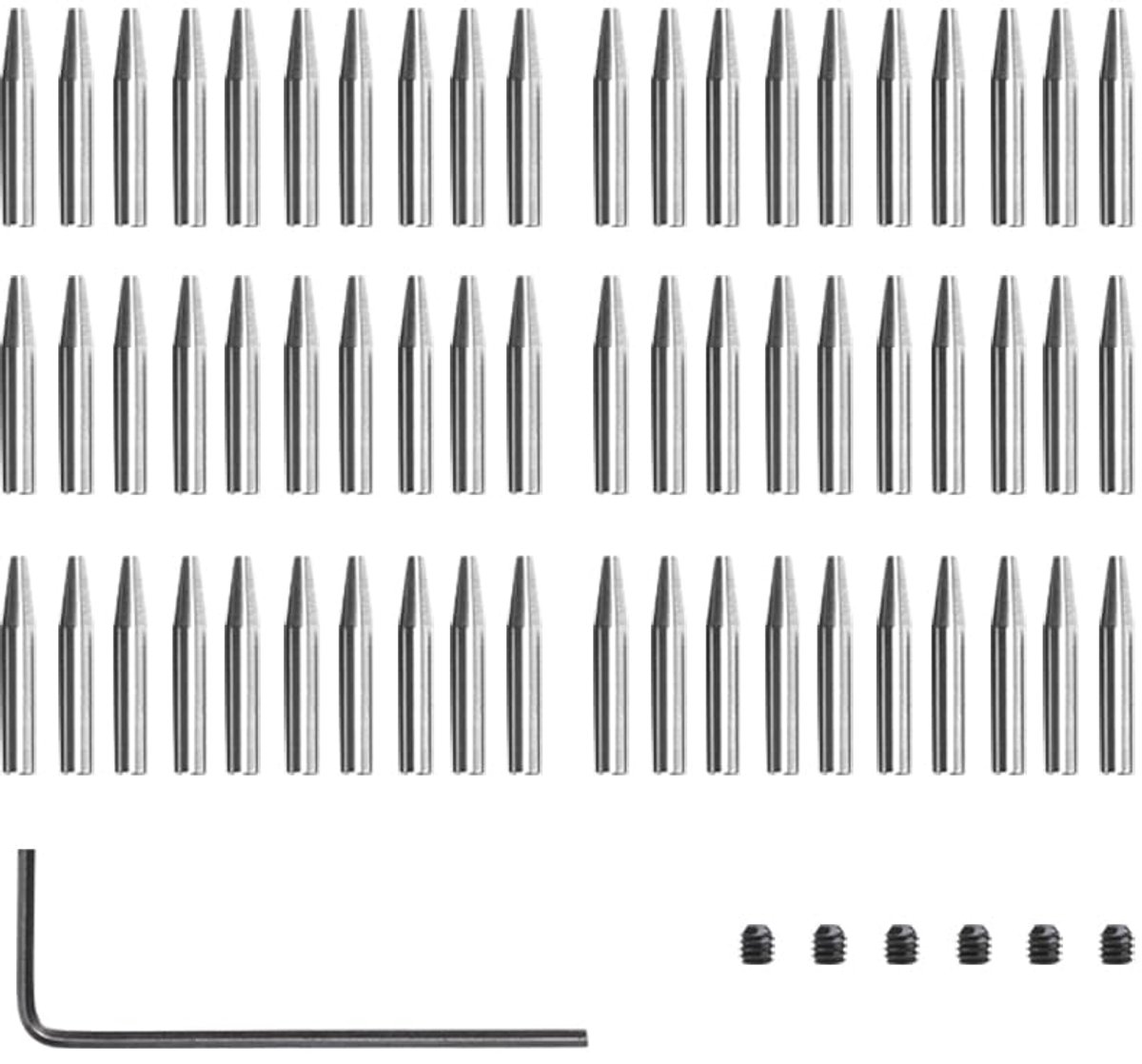 2e generatie leren gereedschapsset met verwisselbare steekijzer & ronde perforator premium zinkponsen voor leer (60 stuks beitelkop)