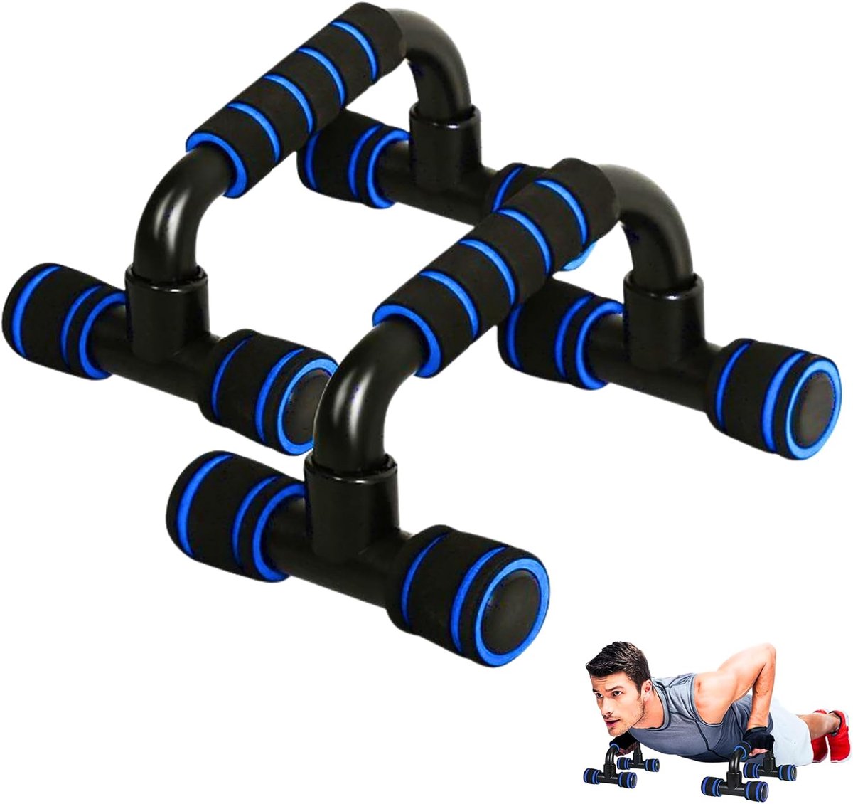 Bars met Gewatteerde Schuim Handgrepen, Antislip Krachttraining Workout Stands voor Mannen en Vrouwen, Ideaal voor Borst, Armen en Schouders, Thuisfitness en Calisthenics.