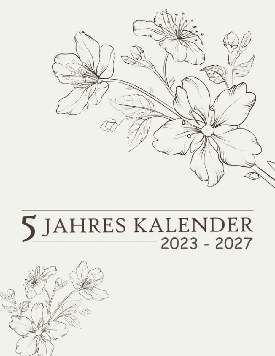 SnelShoppen - 2023-2027 Vijf-Jaren Kalender, 60-Monatige Jaarplanner, Maandkalender, Agenda-Planer, Terminplanner met Feestdagen voor Thuis en Op Kant