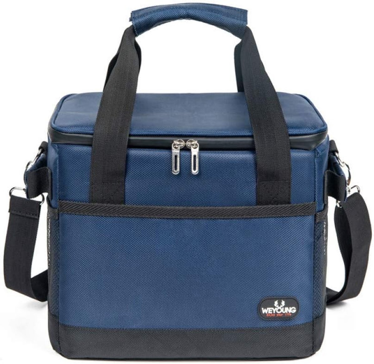 SnelShoppen - 10 L Dikke Waterdichte Aluminium Koelbox met IJsfolie voor Picknick 26 x 19 x 21 cm, Ideaal voor Lunch, Camping en Feesten