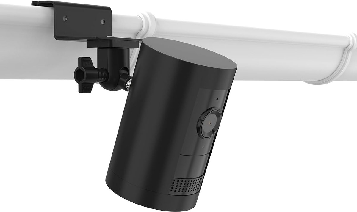 Dakgoot houder voor buitencamera - zwart - geschikt voor verschillende camera's - veilige montage - SnelShoppen