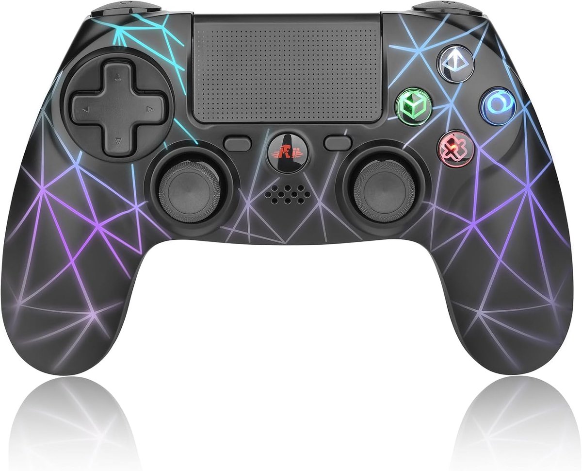 Draadloze Controller voor PS4 - Ergonomisch Gamepad - Duale Vibratie + Gyroscoop - Perfect voor Gaming - ShopVlot