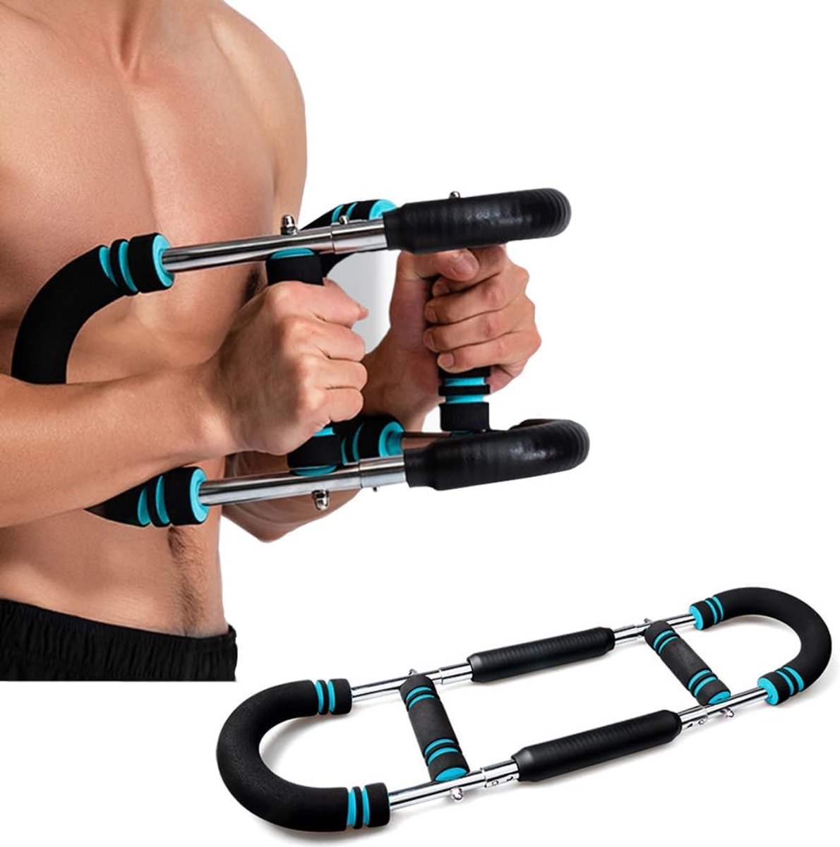 SnelShoppen - Twister Arm Exerciser - Verstelbaar Trainingsapparaat voor Krachttraining - Efficiënte Oefeningen voor Borst, Armen, Schouders en Ondera
