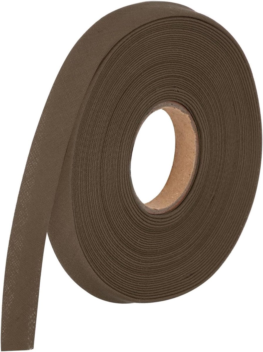 1/2 inch biasband dubbel opvouwbaar polyester doorlopend in massa voor naaien zoom naaien binding handwerk (bruin 10 yard)