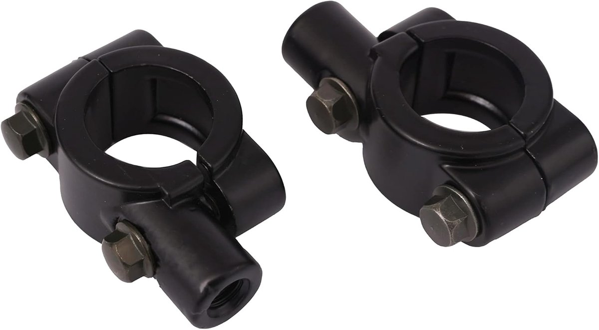 universele 8 mm motorfiets spiegel houders stuur houder aluminium voor 22 mm stuur zwart