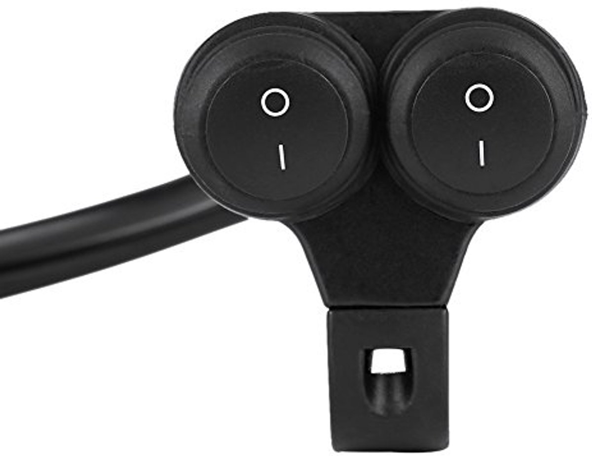 Stuurschakelaar voor motorfiets, universeel, 12 V, voor motorfiets, 7/8 inch stuurschakelaar, dubbele bediening, mistlampen, schakelaar + claxonschakelaar (type B) Koplampen
