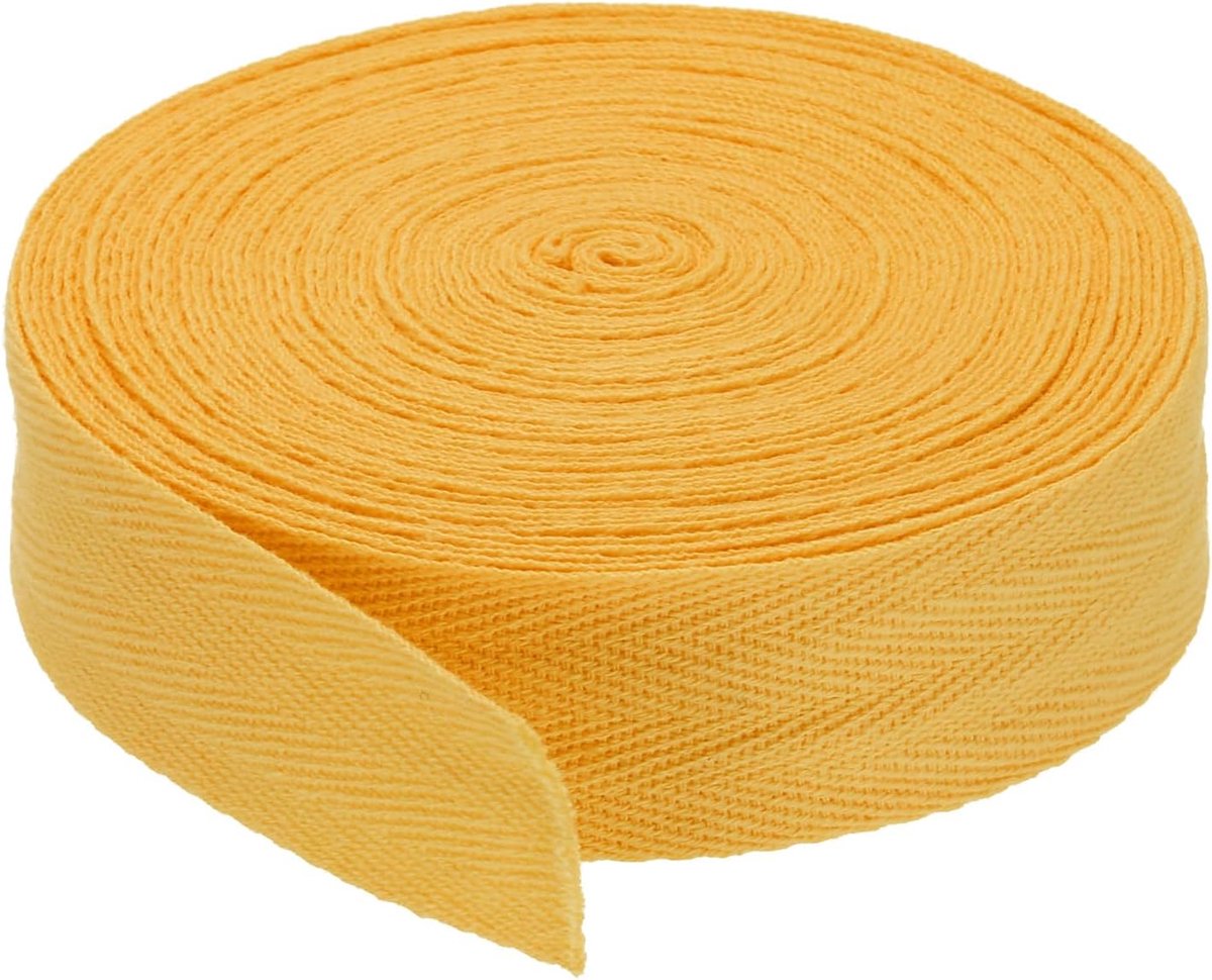 2,5 cm Katoen Twill Tape 10 Yards Katoen Lint Bias Binding Tape Visgraat Webbing Trim Voor Naaien Gift Wrapping Craft DIY Goud