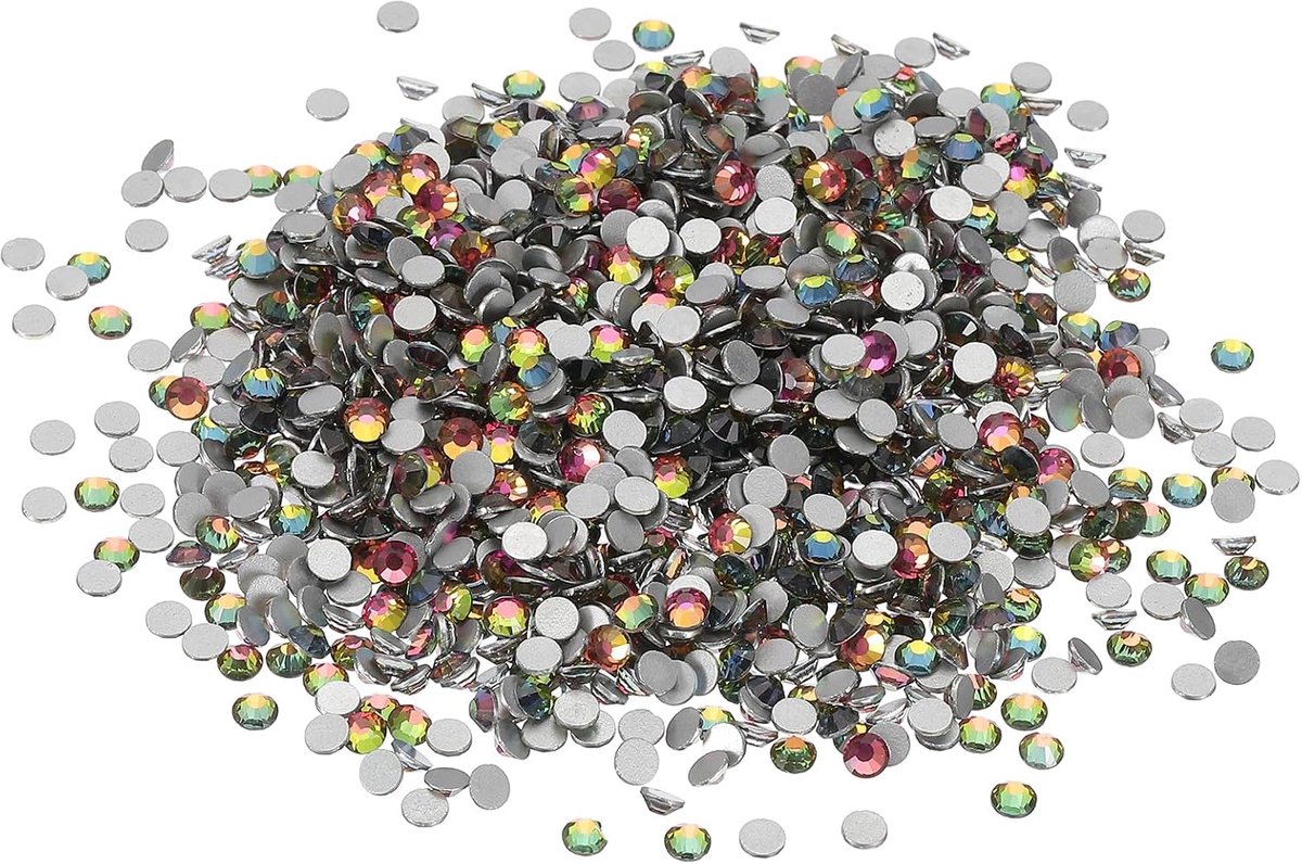 Strassteentjes, glitterstenen om te knutselen en strass, voor knutselen, kostuums, make-up, regenboogkleur