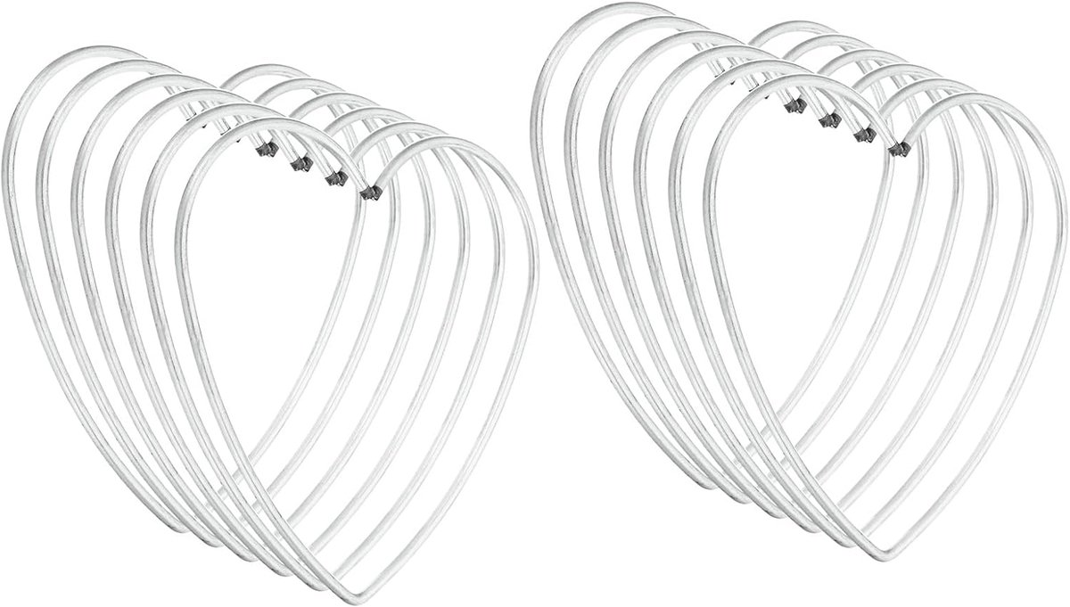 10 cm dromenvanger ringen, 12 stuks metalen hartvormige macramé krans bloemen ring hoepel voor thuis doe-het-zelf handwerk bruiloft muur opknoping decoraties, zilver