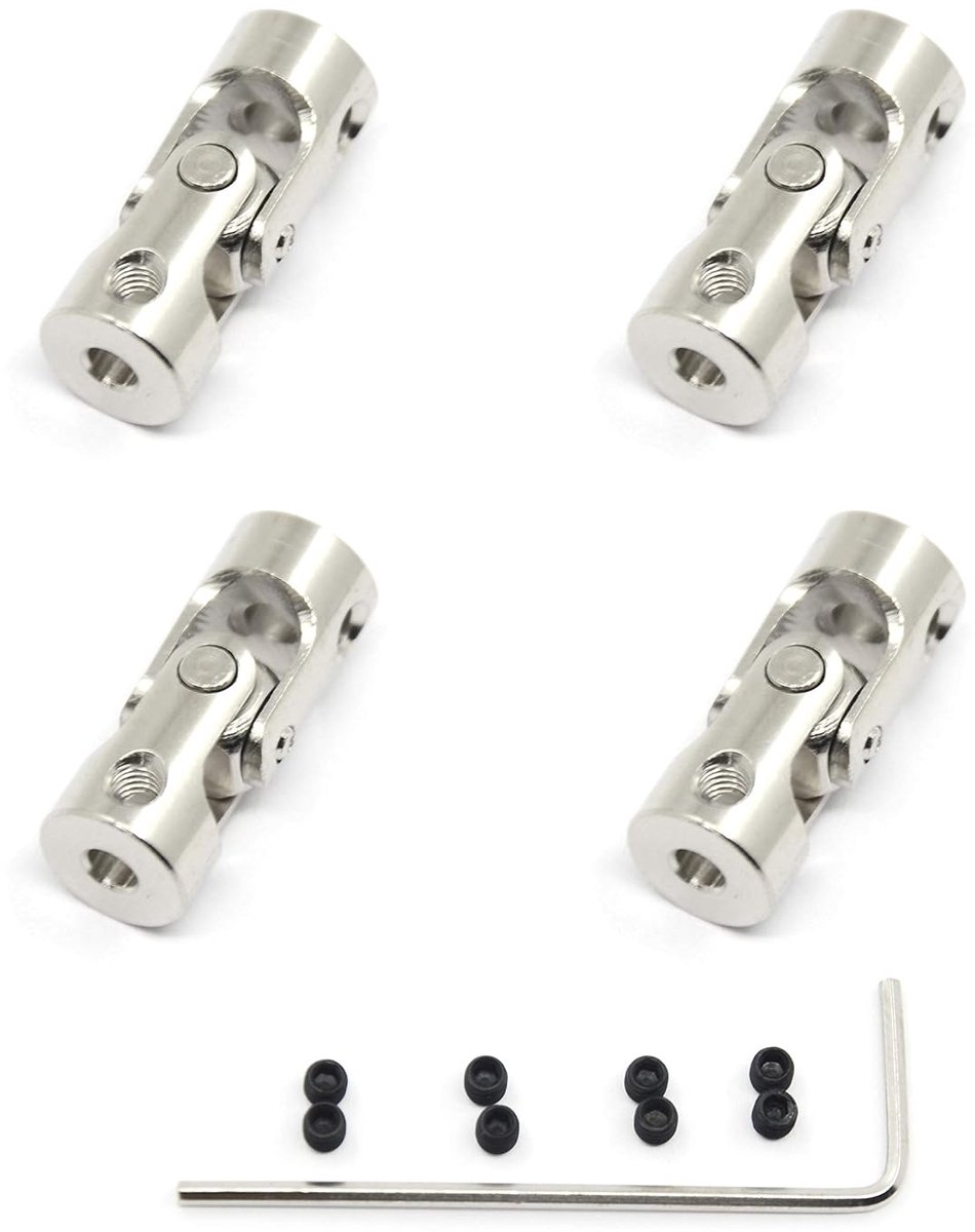 4 PCs 3mm tot 3mm Universele Gezamenlijke Schachtkoppeling met Schroeven voor Motor