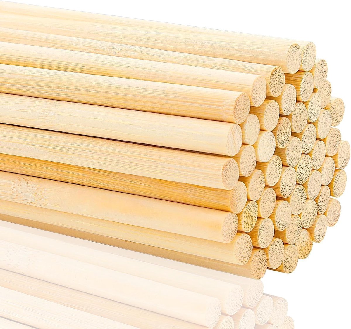 Houten stokken om te knutselen, 30 x 8 mm, houten stokken, ronde staaf, hout voor kinderopvoeding, knutselmateriaal, handgemaakte geschenken, suikerspin, staven, decoraties en