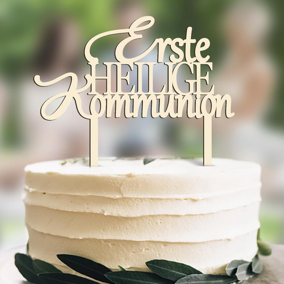 Taarttopper van hout, eerste heilige communie, taarttopper, taartdecoratie, feestdecoratie, benodigdheden voor jongens en meisjes