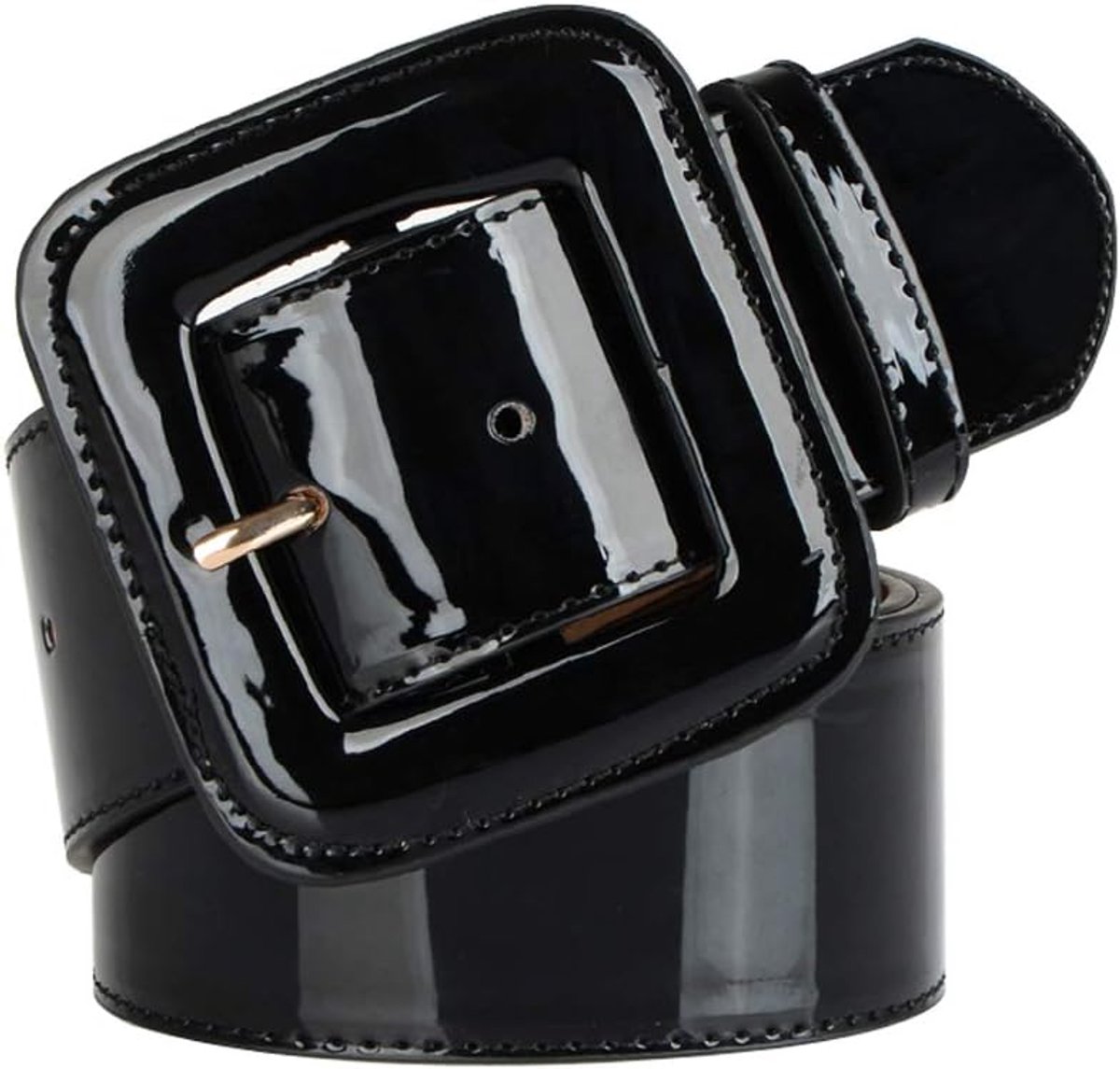 Patent leder vrouwen brede taille zegel decoratieve jurk donsjack brede riem lederen riem riemen