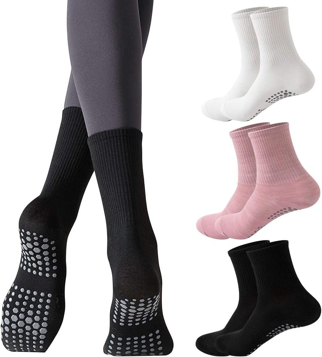 Sokken yoga sokken antislip yoga pilates sport katoenen sokken heren en dames vechtkunst stang ballet dans fitness kunst gymnastiek
