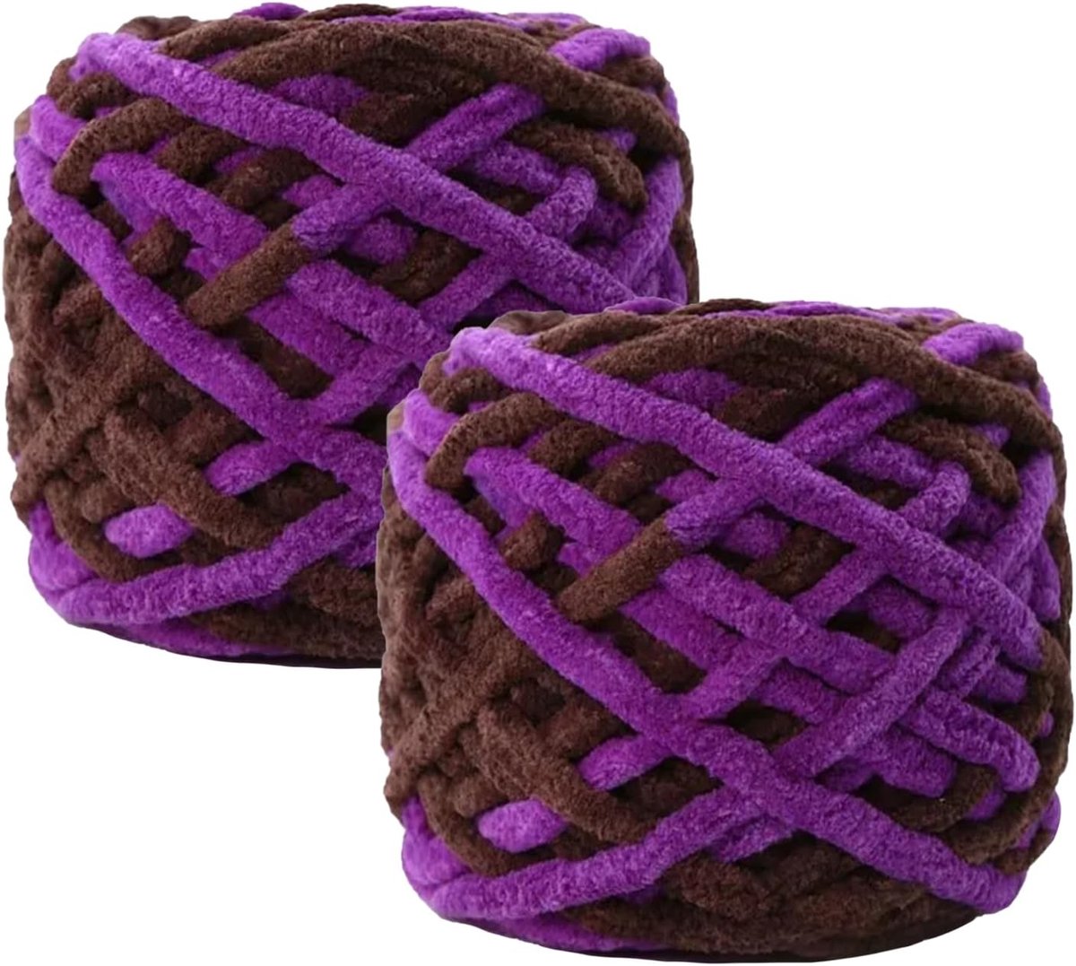 Chenille-breigaren, super zacht breigaren voor haken, chenille voor het weven van sjaals, mutsen, dekens, sierkussens, 180 g, 90 g, ca. 130 m