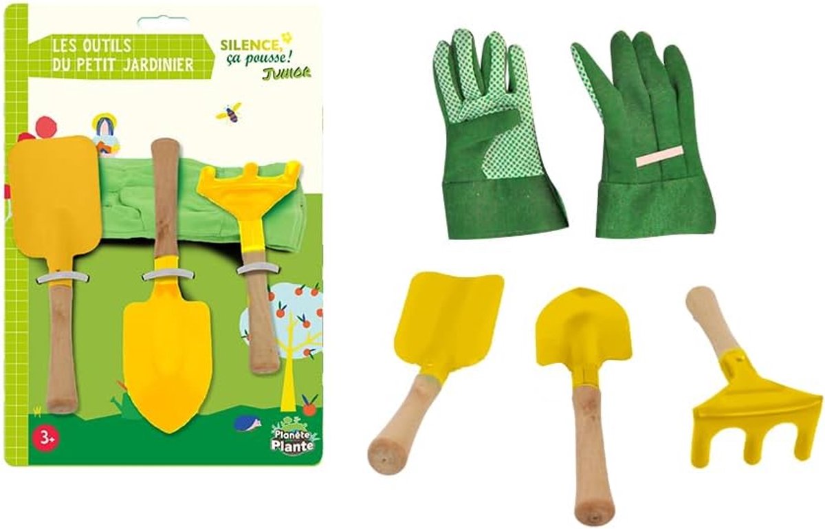 tuingereedschap set voor kinderen - 3 delig - metaal - stimuleert natuurbeleving - SnelShoppen