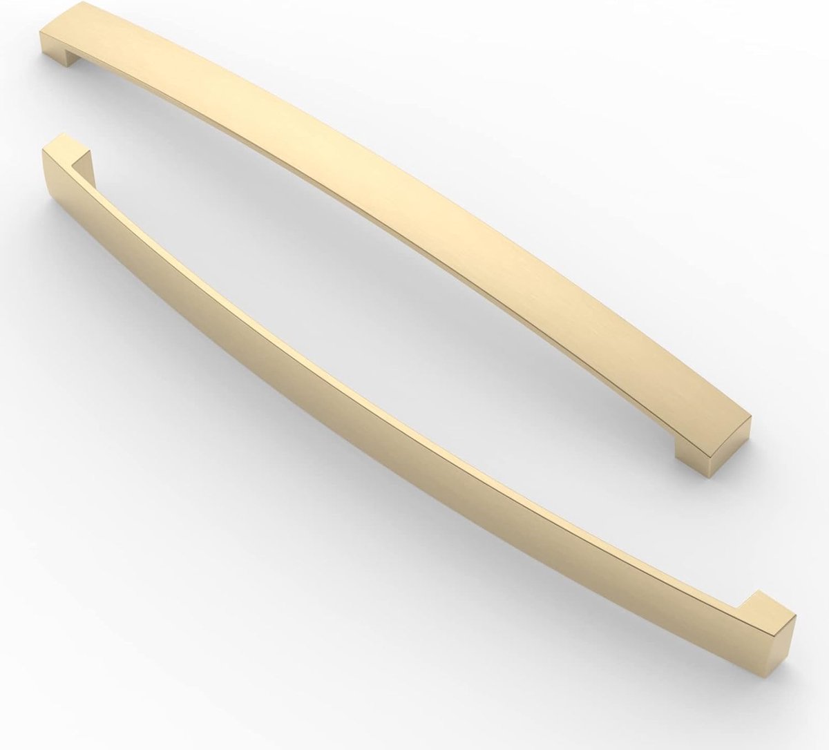 5-delige meubelgreep, geen gat 256 mm, keukenkastbooggreep, voor keukenkastdeur, slaapkamer dressoirlade, geborsteld messing