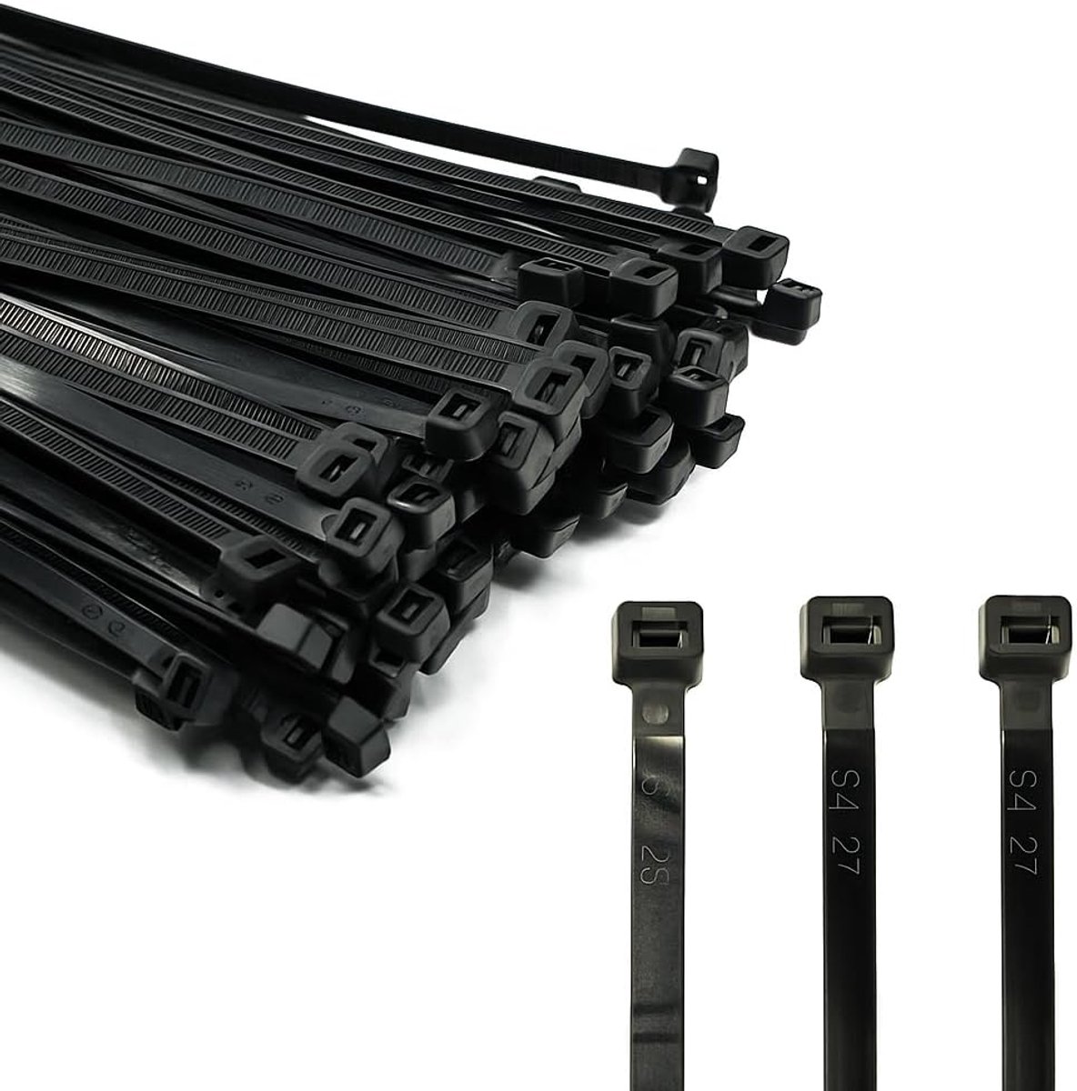 Kabelbinders 200x7,6mm, 100 stuks, Zwart, 54kg