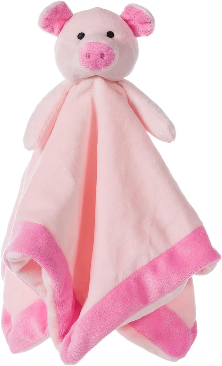Knuffel met lam, abrikoos, roze, varken