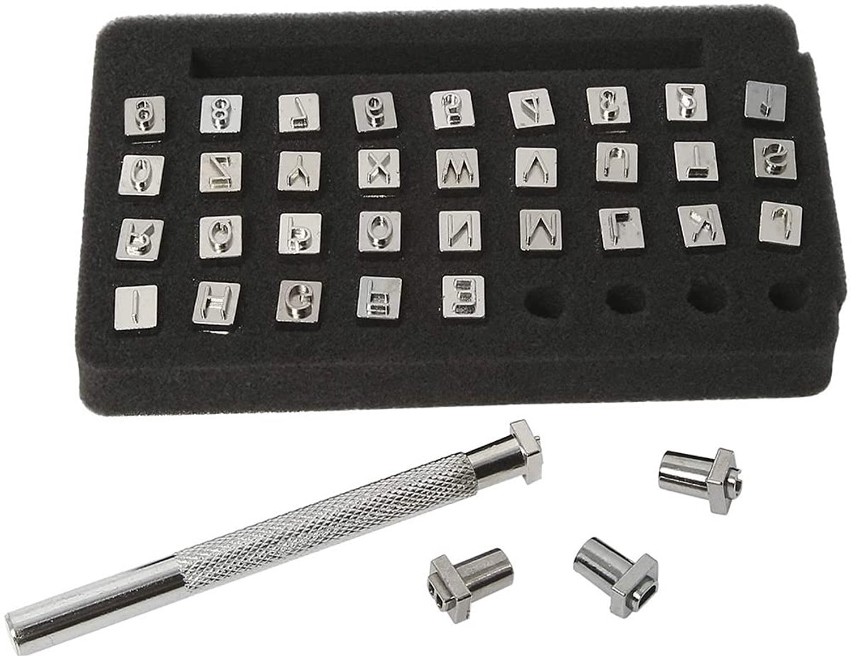 37 Stks Professionele Lederen Stempelen Tool Set Nummer en Alfabet Stempel Lederen Tool voor leathercraft-6.5mm