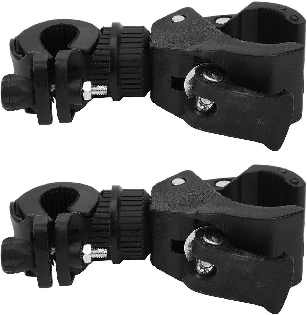 2-delige Fietszaklamphouder, 360 ° Draaibare Fietszaklampbeugel, Universele Verstelbare Fietsklem voor Zaklampen, Luidsprekers 13 Mm-35 Mm