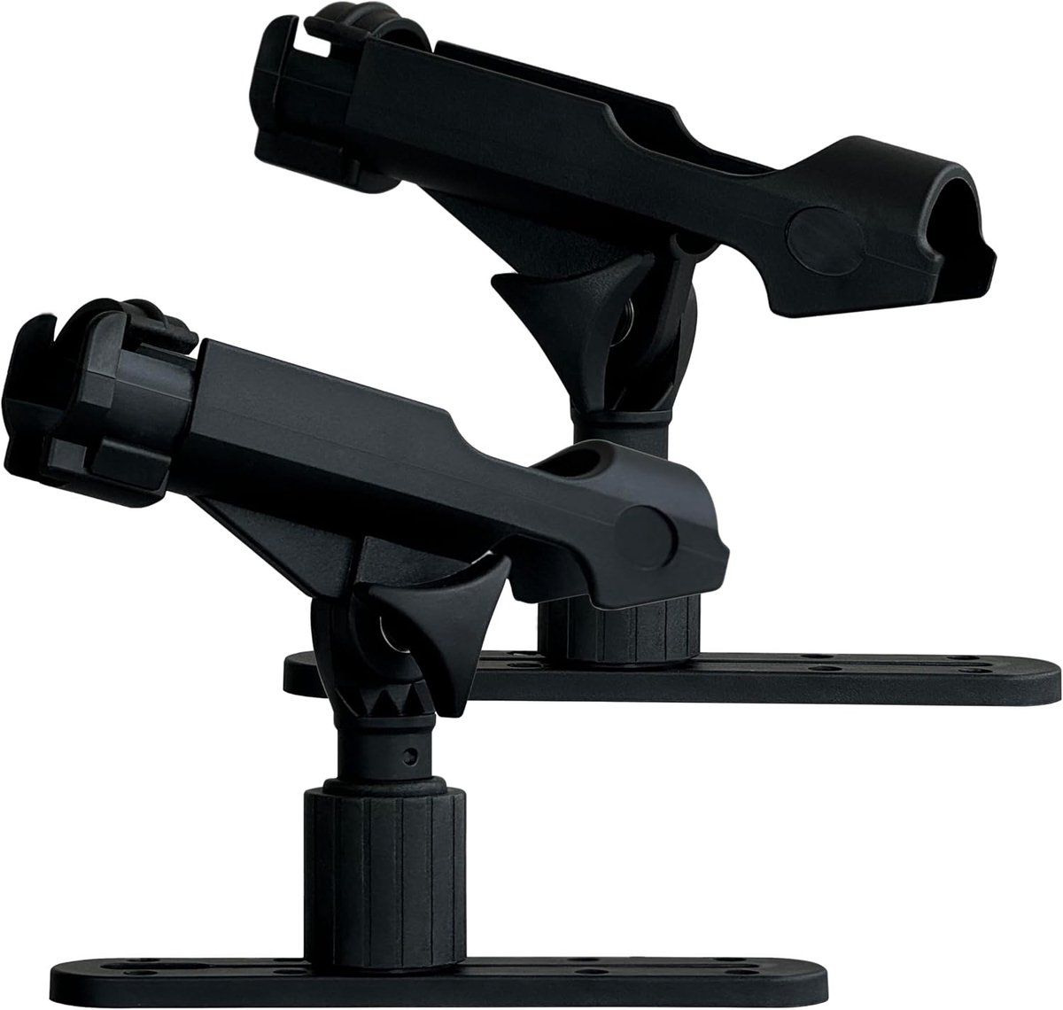 2 Pack Hengel Houder met Track Mount Universele T-vormige Schroef Gemonteerd op Rail voor Kajak, Kano, Vissersboot