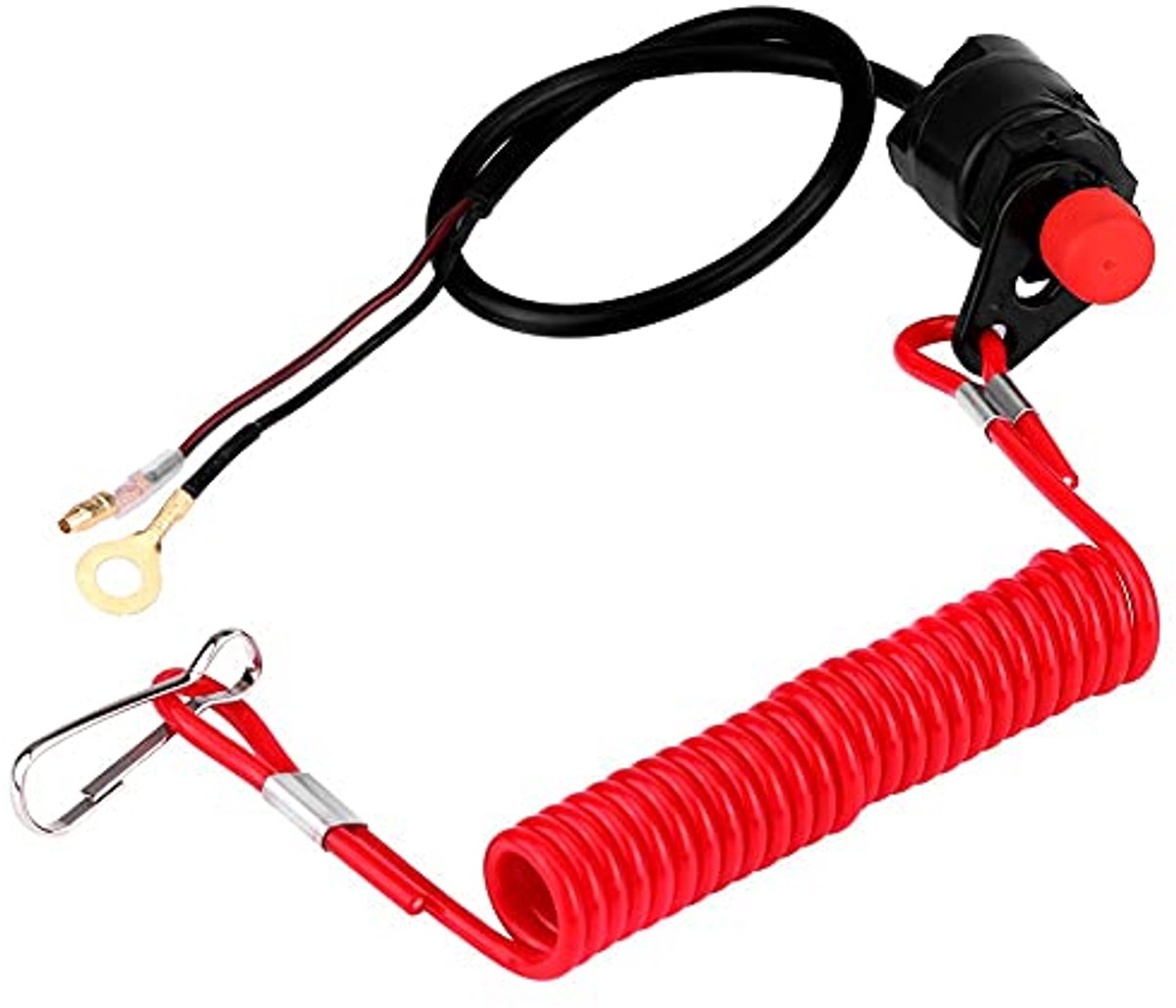 Motor Schakelaar 12 V DC Motorfiets Emergency Motor Stop Schakelaar Universele met Tether Lanyard Cord