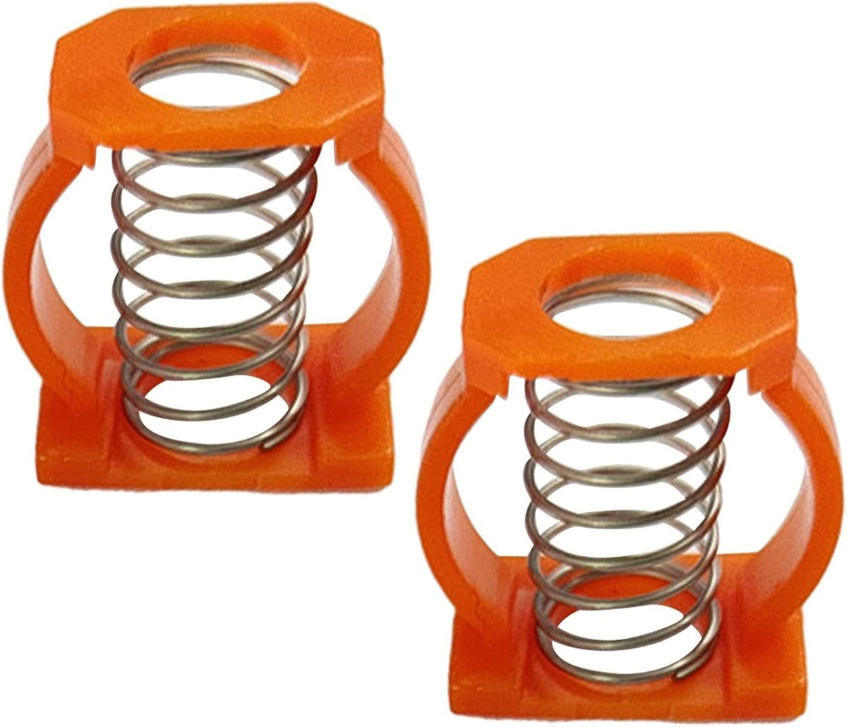 2 stuks C gesp parallellizer, veerkunststof vouwen fietsen vervangen onderdeel, rijgereedschap gespen accessoires voor Brompton vervanging (oranje)