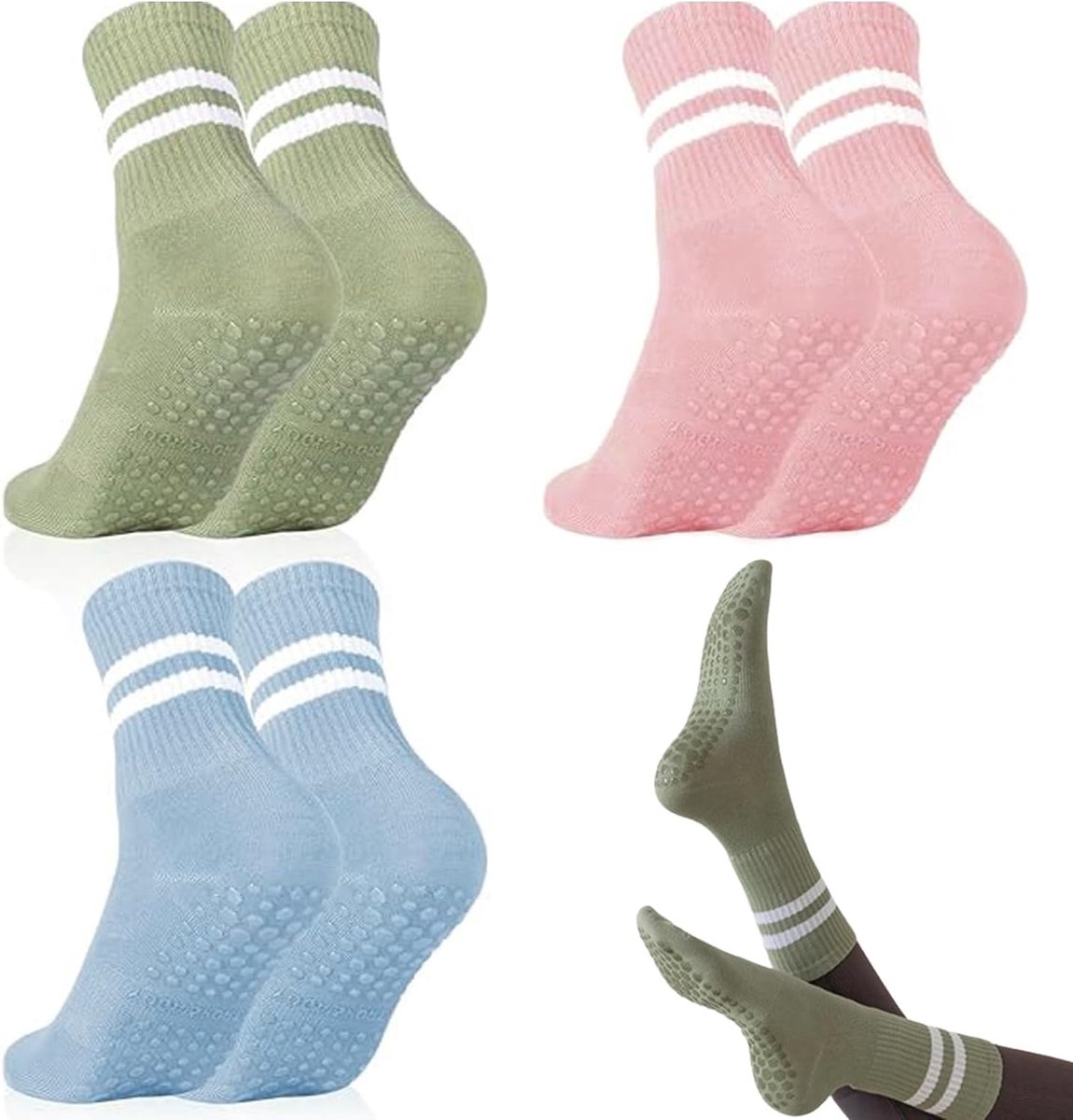 Sokken, comfortabele sokken, pilatessokken, geschikt voor yoga, pilates, dans, fitness