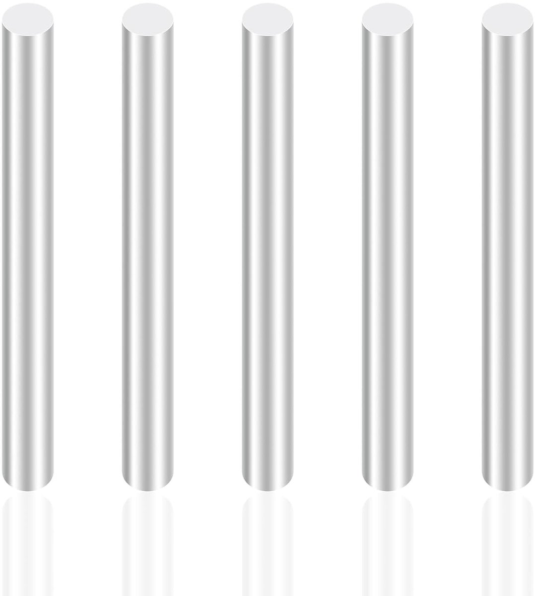Aluminium staven, 6 mm diameter, 100 mm lengte, ronde stangen van massief aluminium voor RC Cars model, industriële machines, doe-het-zelf knutselwerk (5 stuks)
