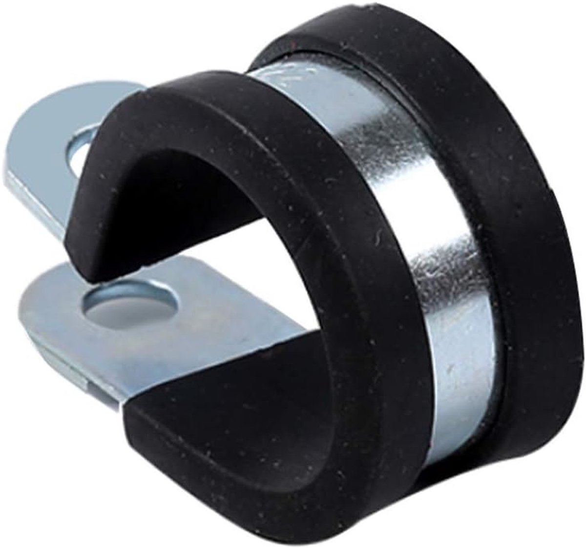 Slang Buisklemmen - 6 stuks Met Rubber Beklede P Clips 304 Roestvrijstalen Bevestigingshouder Metalen Kabelbevestiging Brandstofslang Buisklem 22 mm