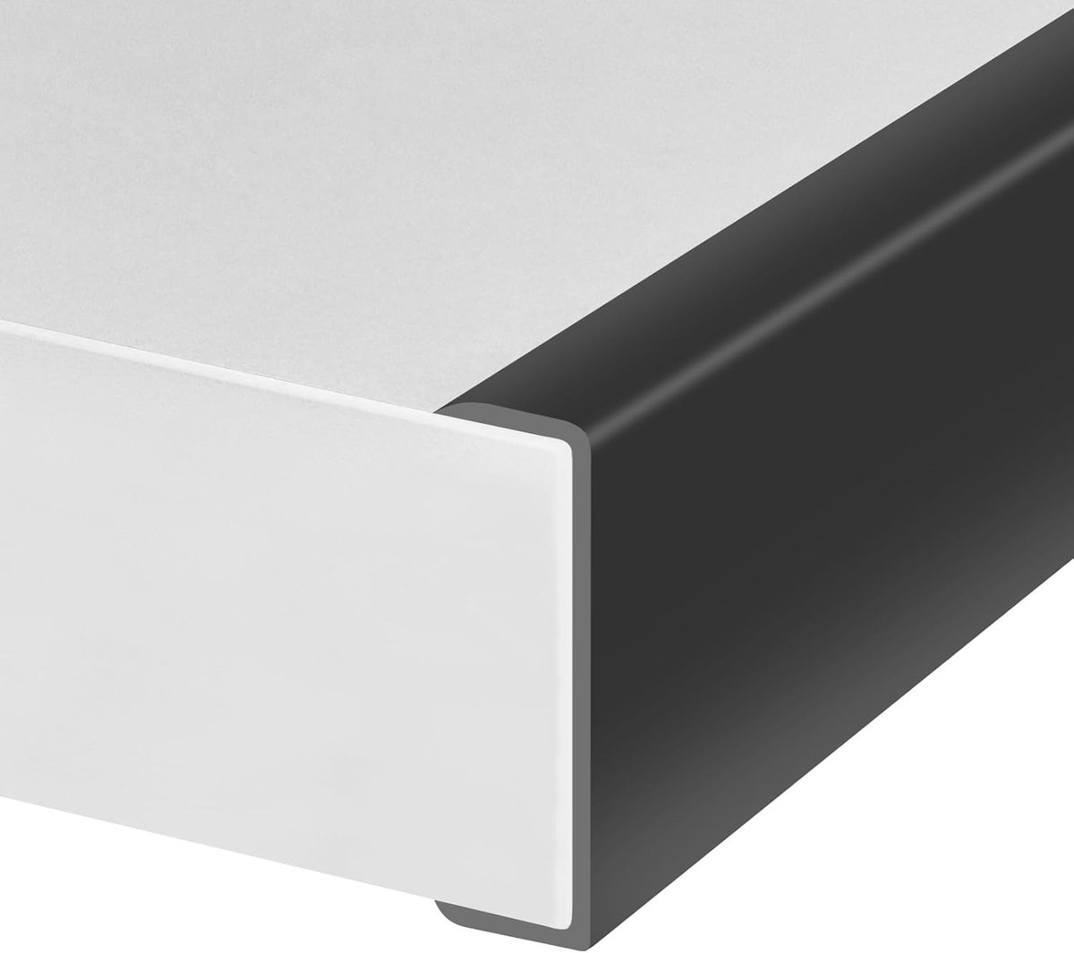 randafwerking, zelfklevende U-vormige randbeschermer voor multiplex, kast, 54mm houten randafwerking, flexibele meubelreparatie, EPDM-materiaal, lengte 3 meter, zwart