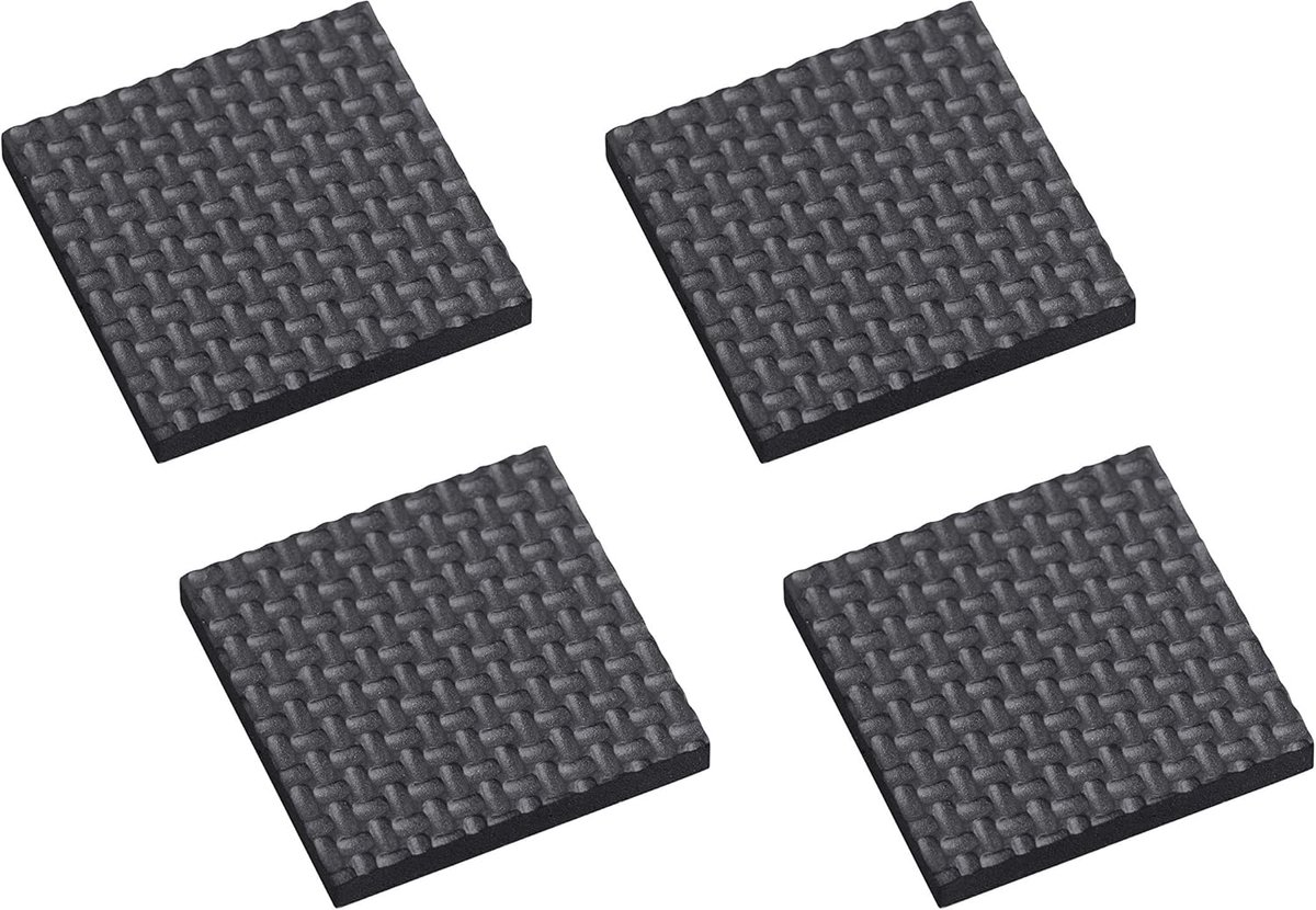 meubelpads - zelfklevend - schokdempend & geluiddempend / meubelonderzetters voor gevoelige vloeren / vloervriendelijke EVA-pads / beschermende buffers 40 x 40 mm (4 Stuk) zwart
