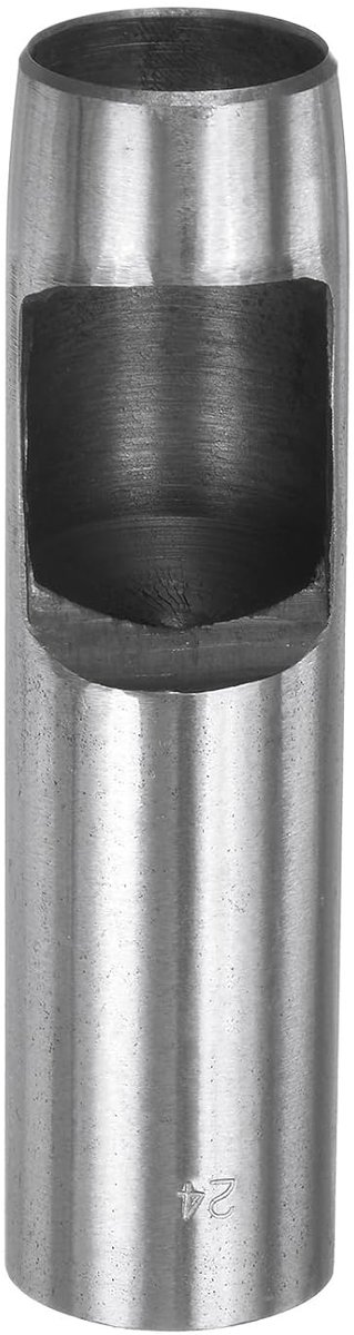 Gatstans voor leer, 24 mm, gereedschap voor het boren van ronde gaten, riem, koolstofstaal, individuele stans voor het snijden van armbanden, horloge, handwerk, leer, rubber, papier, stof